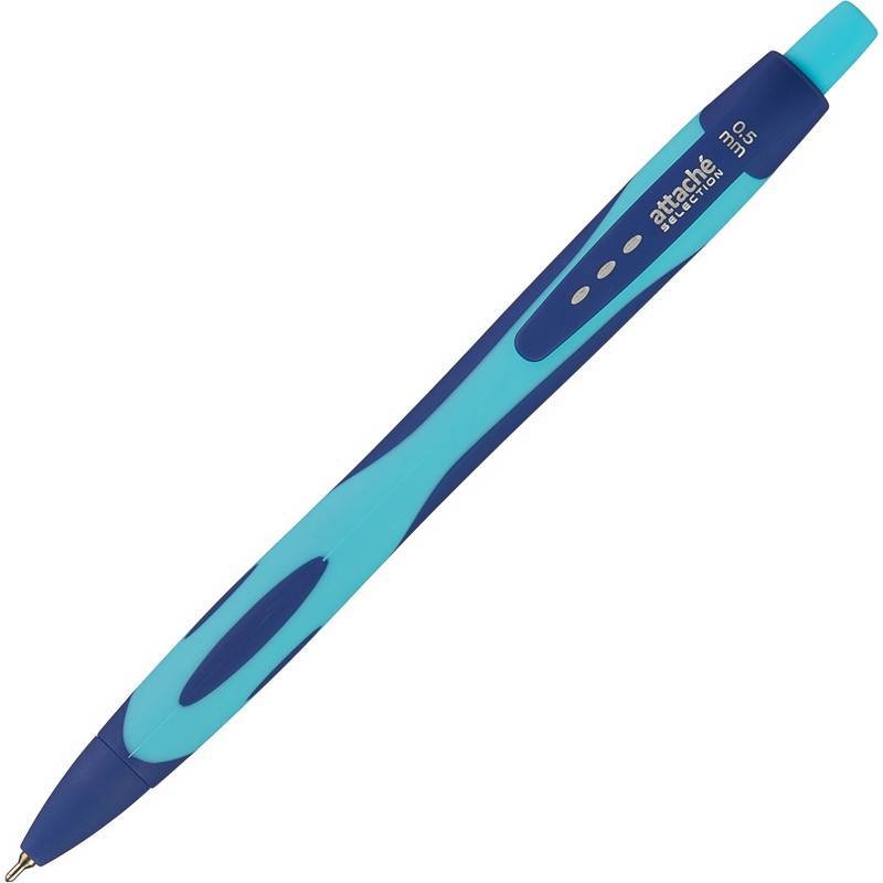 Ручка шариковая автоматическая Attache Selection Sporty синяя (толщина линии 0.5 мм) 737062