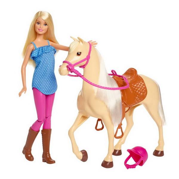 Набор игровой Barbie и лошадь в асс Mattel FXH13