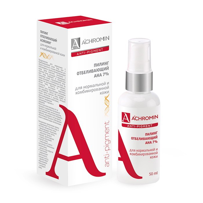 Обновляющий пилинг Achromin с АНА-кислотами 7% для нормальной и комбинированной кожи 50 мл 4650070510365