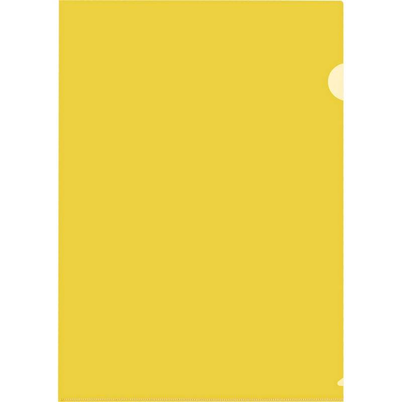 Папка-уголок Attache A4 пластиковая 180 мкм желтая (10 штук в уп) 627970