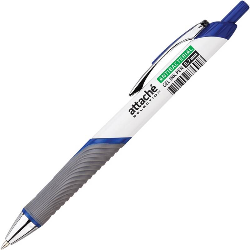 Ручка гелевая автоматическая Attache Selection синяя (толщина линии 0.7 мм) 325673