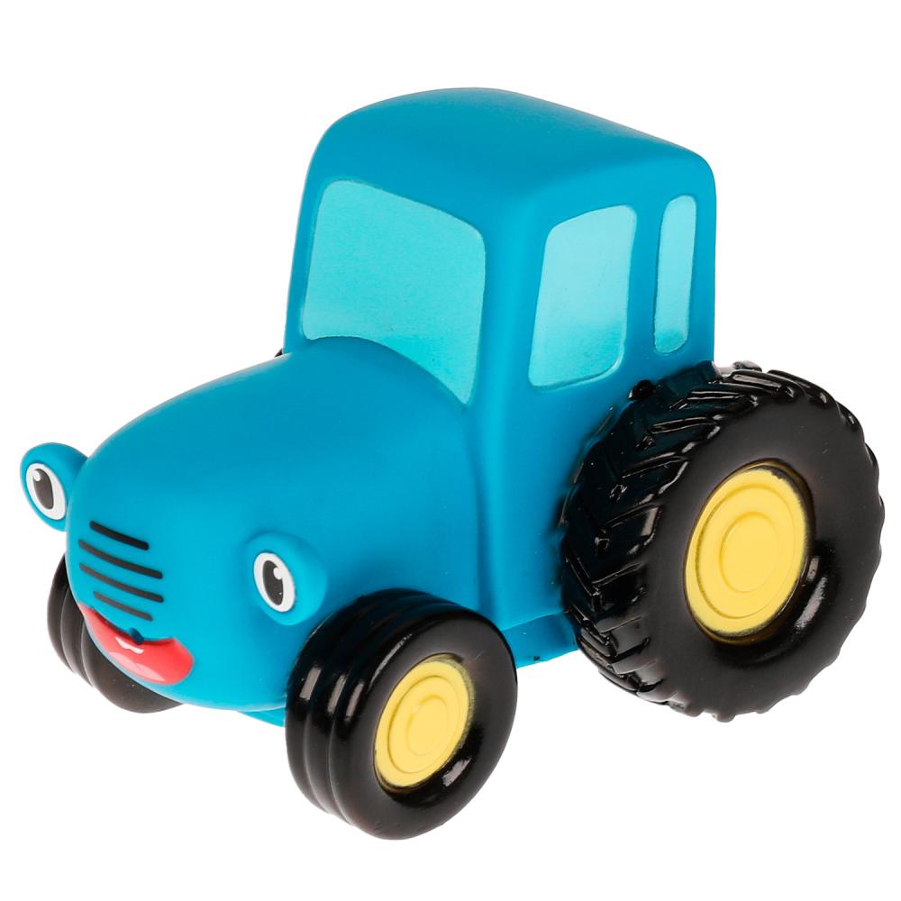 Игрушка пластизоль для ванны Синий трактор с улыбкой, 10 см, 1 шт, сетка Играем Вместе LX-ST200429