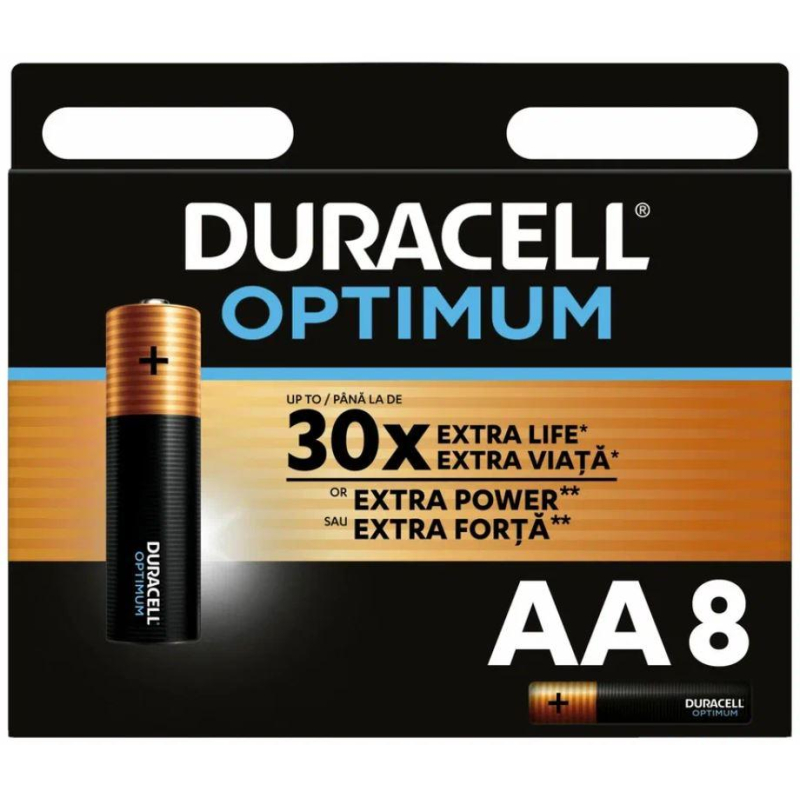 Батарейки Duracell 5014069 АА алкалиновые 1,5v 8 шт./бл. LR6-8BL Optimum 1716684