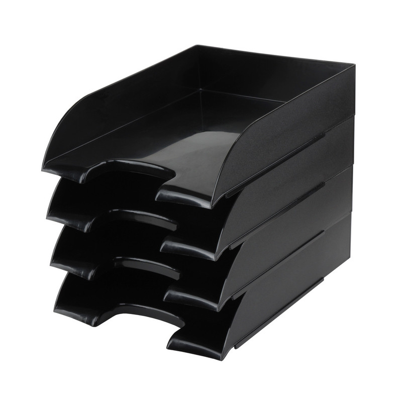 Лоток для бумаг ATTAСHE, черный 4шт/упаковке Attache 1111998