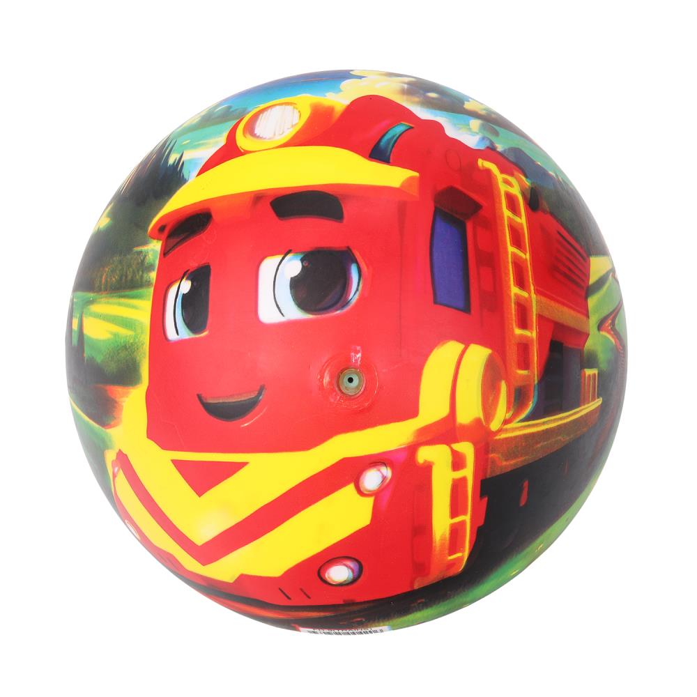 Мяч пвх 23 см. паровозики, полноцвет, Играем Вместе FD-9(TRAINS)