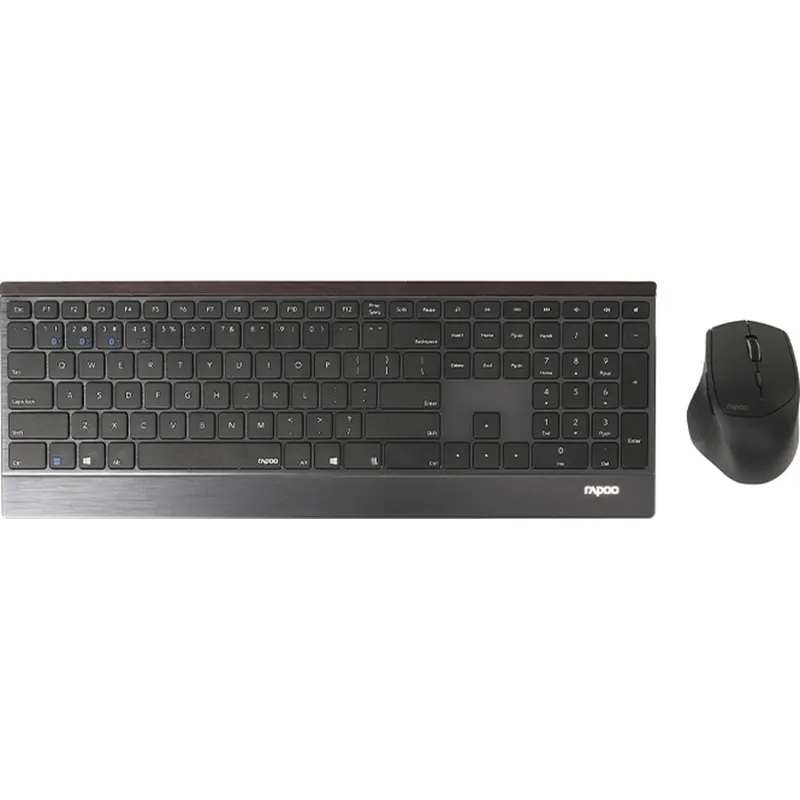 Набор клавиатура+мышь RAPOO беспроводной 9500M, цвет - черный 2100434