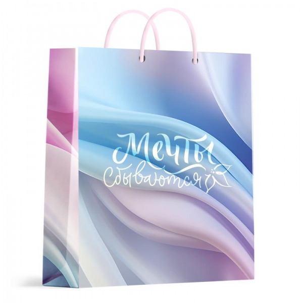 Глянцевый пакет подарочный, размер L, 26х32х14 см. Чудо праздник PL-124714-DR