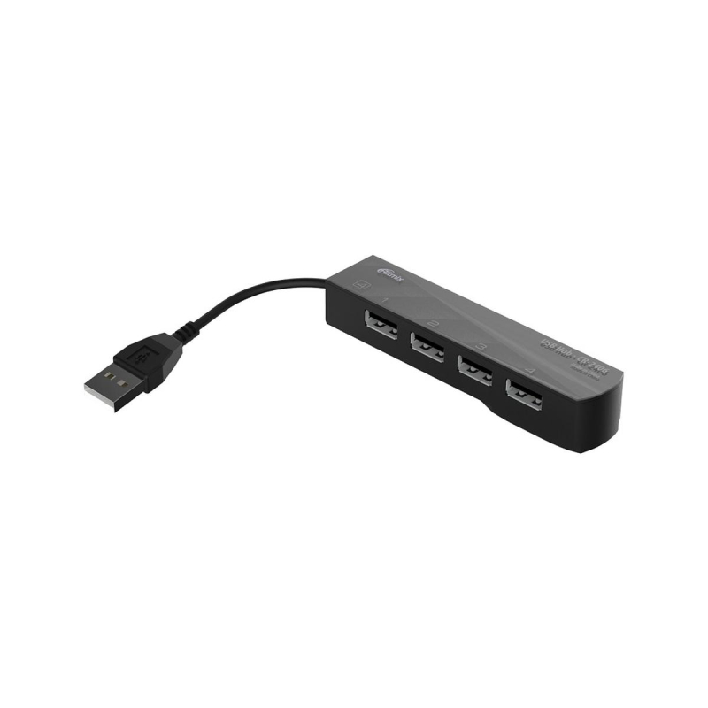 Разветвитель USB Ritmix CR-2406 black (USB хаб) на 4 порта USB (15119260) 1887937