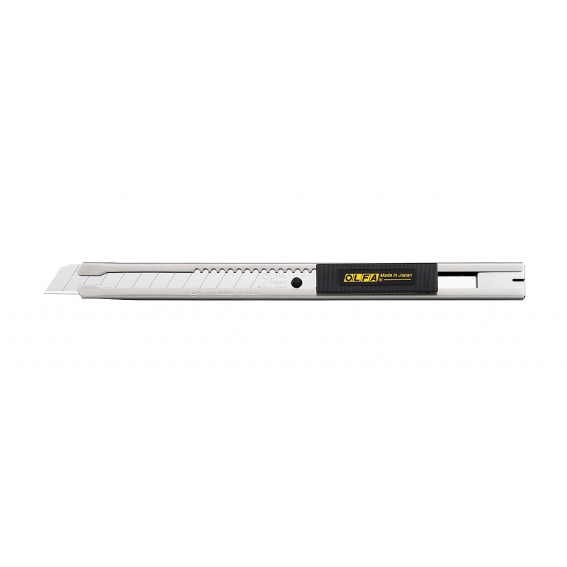 Нож OLFA корпус из нерж.стали, автофиксатор, 9мм, OL-SVR-2 1485494