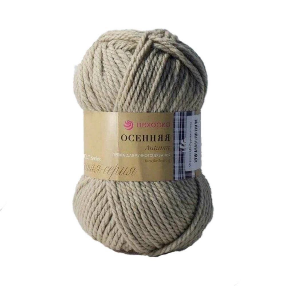 Пряжа ПЕХОРКА Осенняя 150м/200г цвет 43-Суровый лен 2125240430