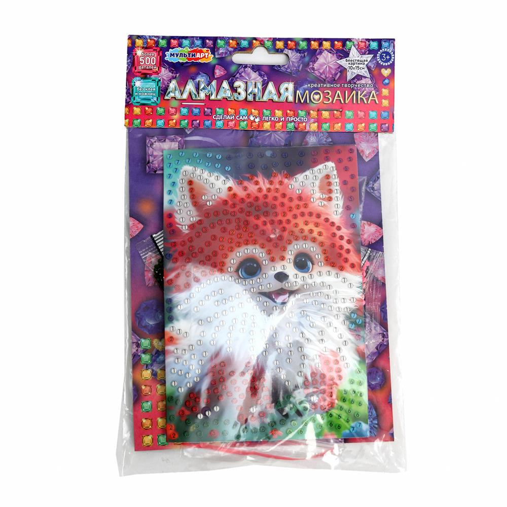 Алмазная мозаика, 10х15 см. лисёнок MultiArt AM10X15-122782