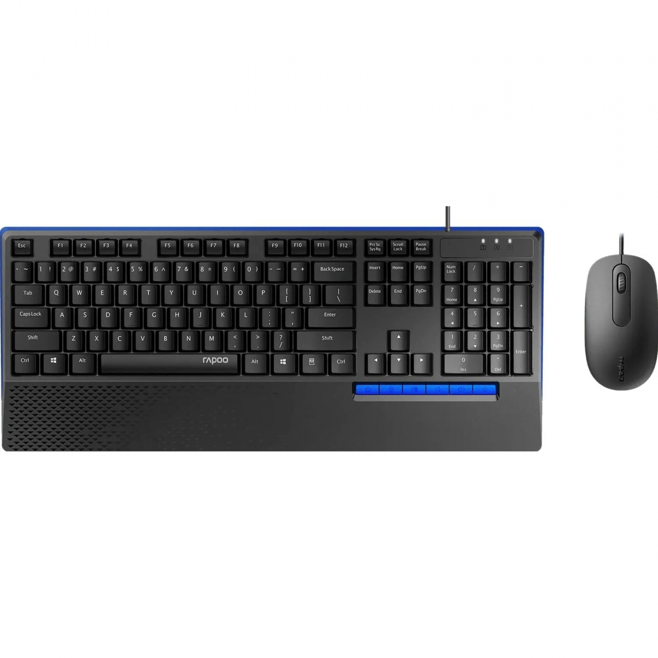 Набор клавиатура+мышь RAPOO проводная NX2000, цвет - черный 2379984