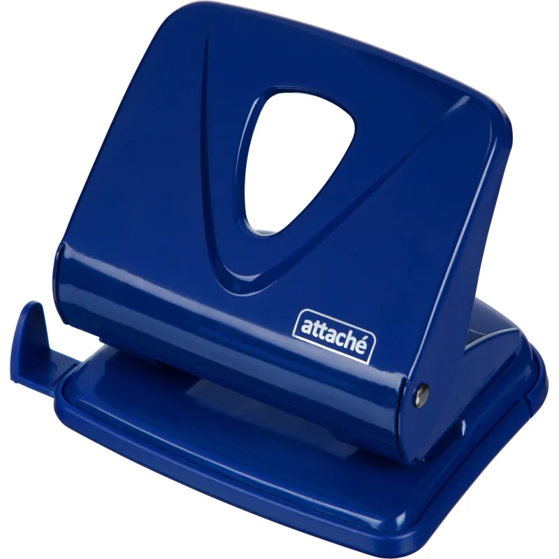 Дырокол Attache Symbol до 30 листов, линейка, металл, синий 1866813 WP-3534