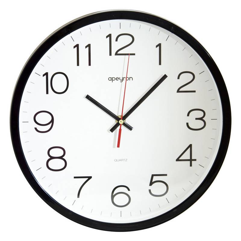 Часы настенные Apeyron Офис (30х30х4 см, черные) 871663