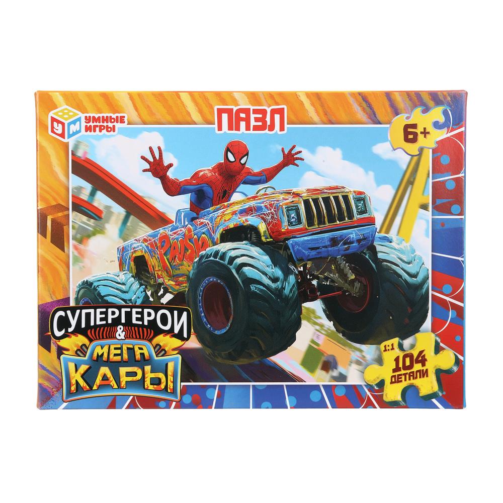 Пазлы 104 детали "Супергерои и Мегакары" УМка 4630395043816