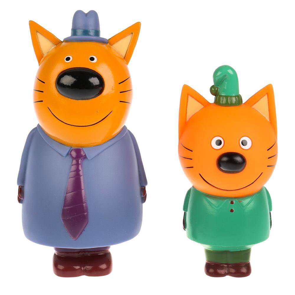 Игрушка пластизоль для ванны "Три Кота": Папа и Компот, 2шт. Капитошка LX18005