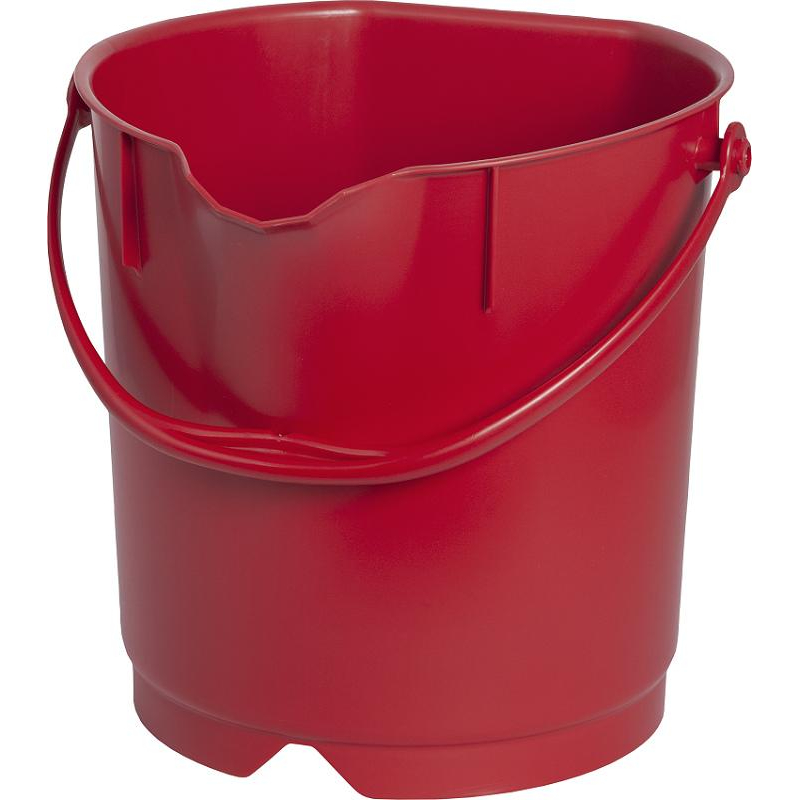 Ведро FBK 9л красное, армир. пластик противоударный, круглое, 80102-3 1583906