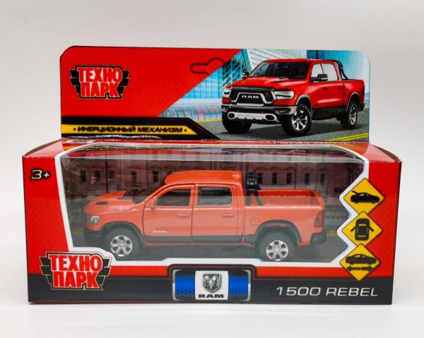 Машина металлическая Додж Рам 1500 Ребель 13 см. красный, Технопарк RAM1500-13-RD (72)
