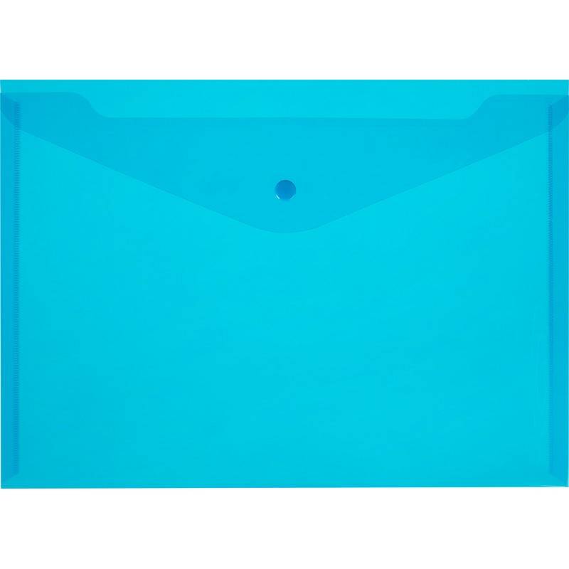 Папка-конверт Attache Economy Элементари на кнопке А4 синяя 0.18 мм (10 шт в уп) 1026495