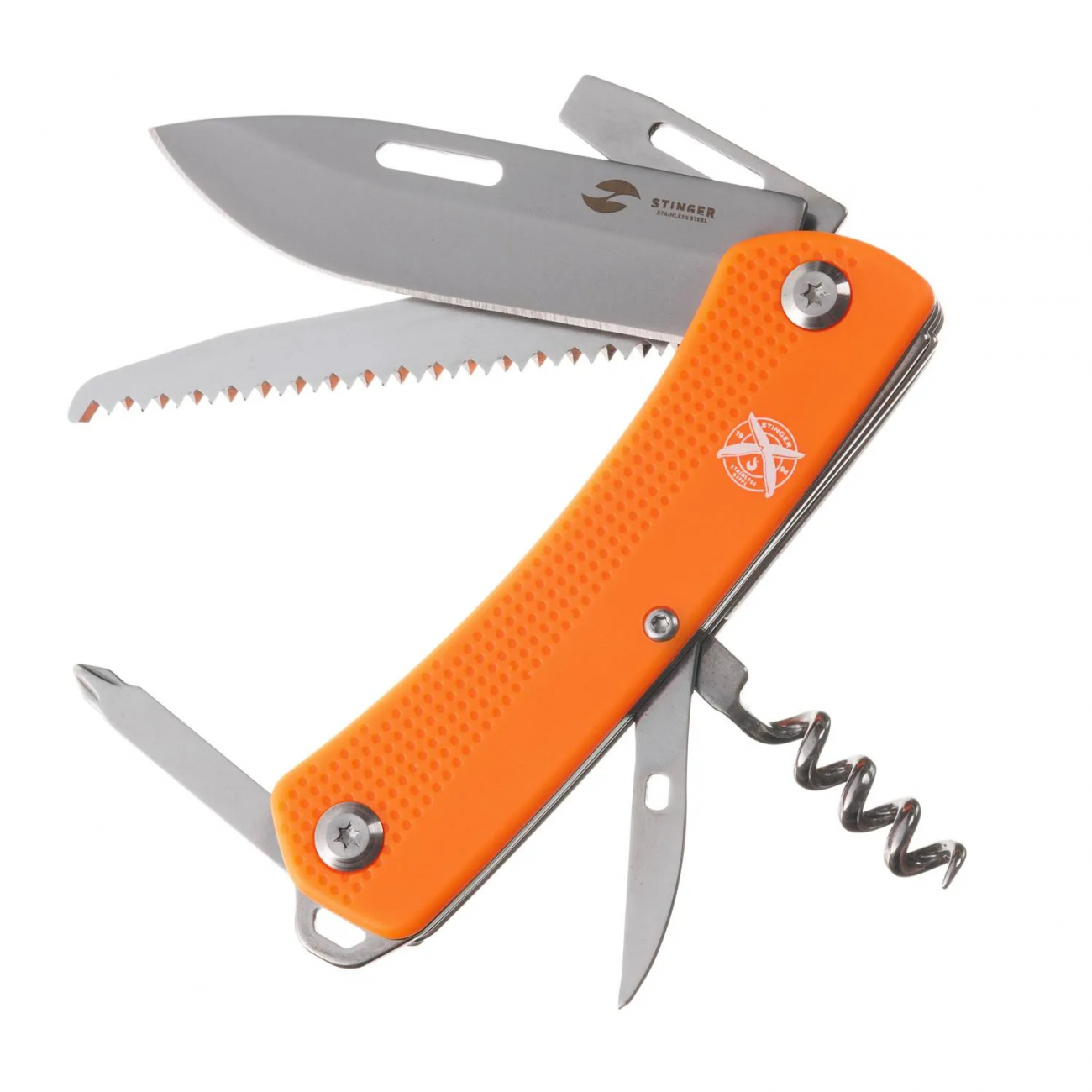 Нож пероч. Stinger, 103мм, 10 функц,рукоять АБС-пластик (оранж)FK-GHK1P-06 2056131