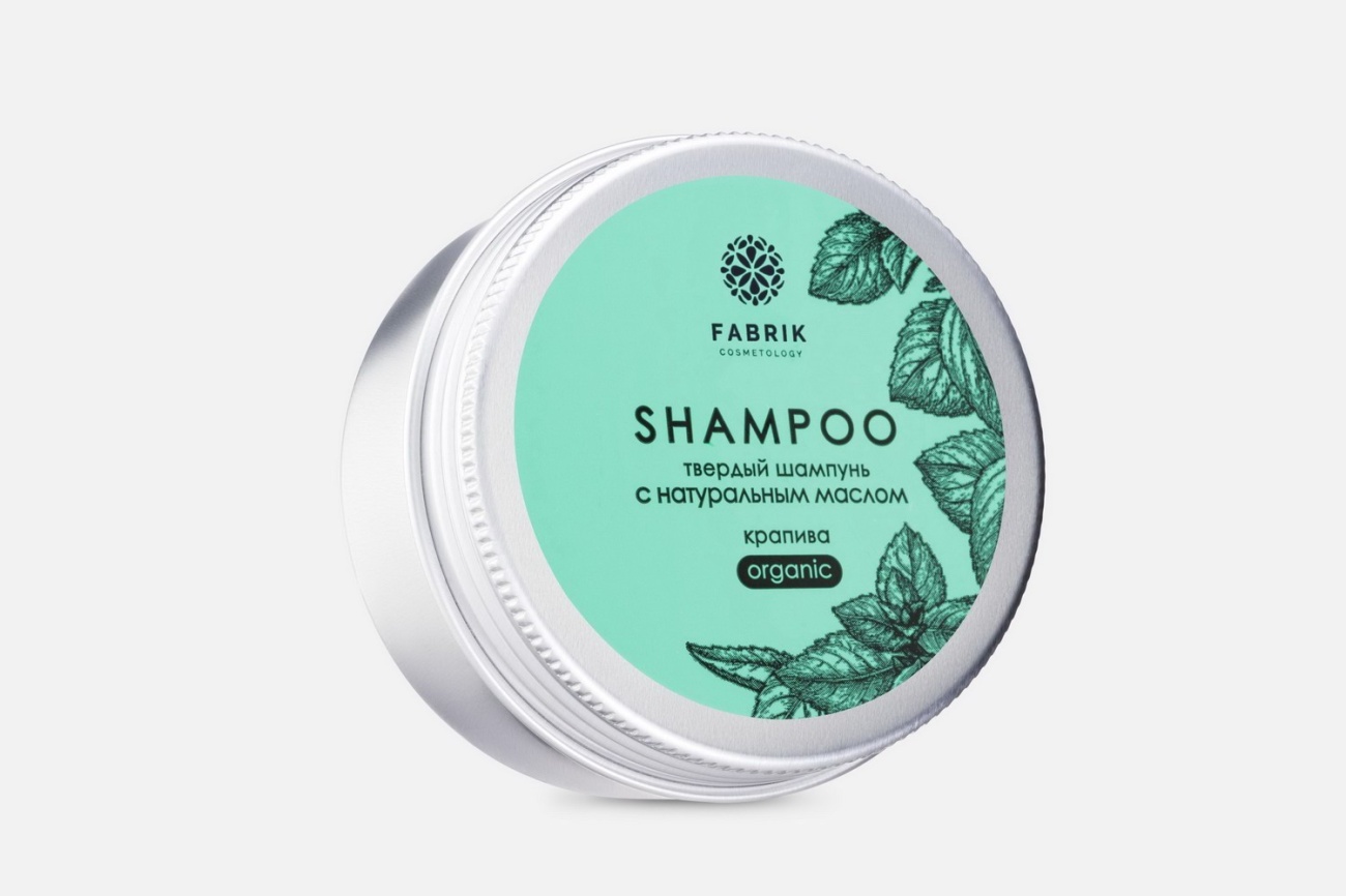 Шампунь для волос Fabrik Cosmetology Твердый Крапива ALU с натуральным маслом 55 г 4631154080875