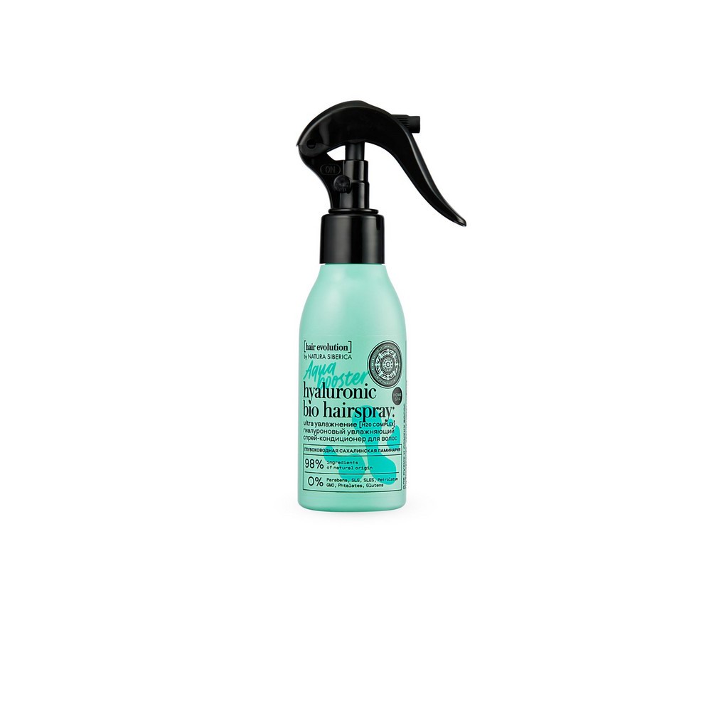 Гиалуроновый увлажняющий спрей-кондиционер для волос Aqua Booster «Ultra увлажнение» Natura Siberica Hair Evolution 120 мл 4630079562862