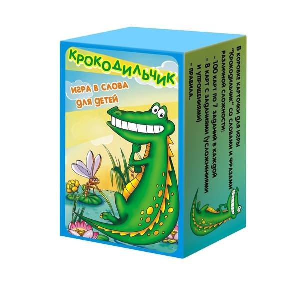 Крокодильчик, карточная игра в слова для детей Бэмби 7096