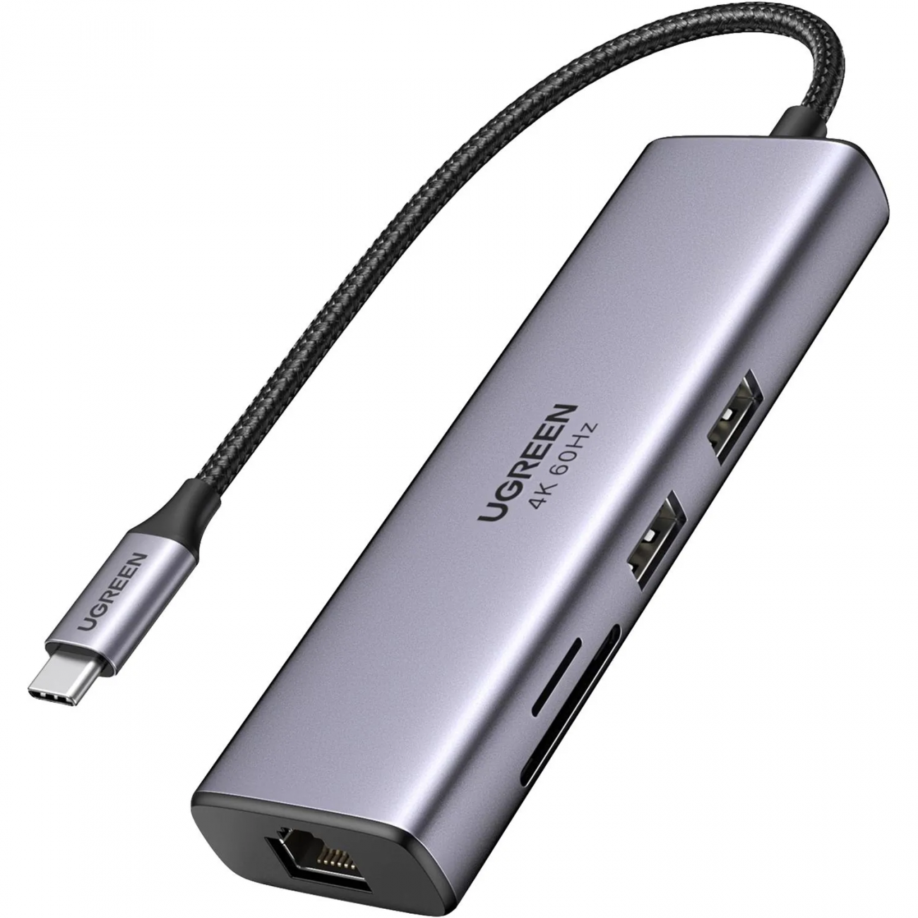 Разветвитель USB Ugreen CM512 (60515) USB-C Multifunction. Серый космос 1796205