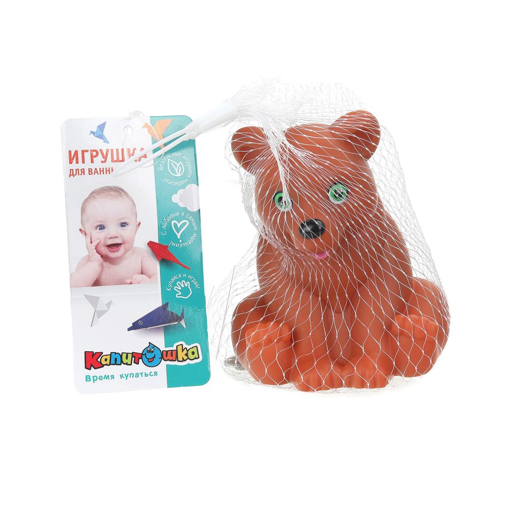 Игрушка пластизоль для ванны мишка, в сетке Играем Вместе YF-BEAR