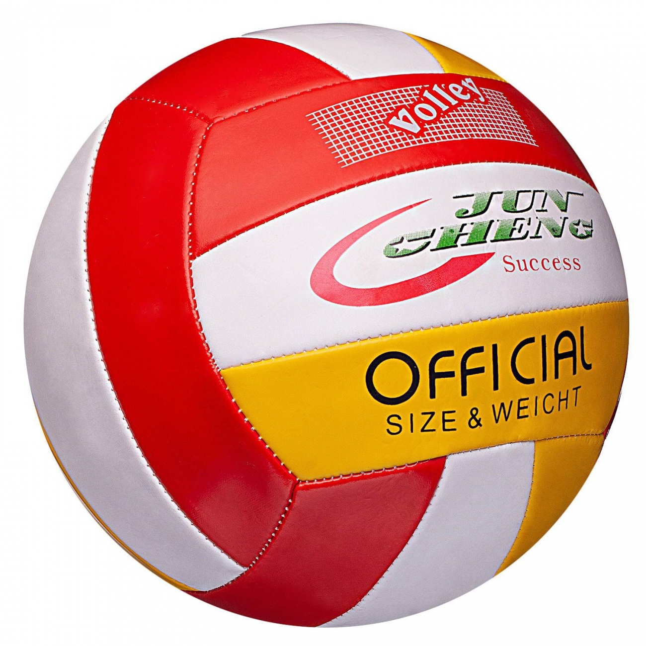Мяч Junfa волейбольный PVC 23 см бело-желто-красный ZY722336/бело-желто-красный