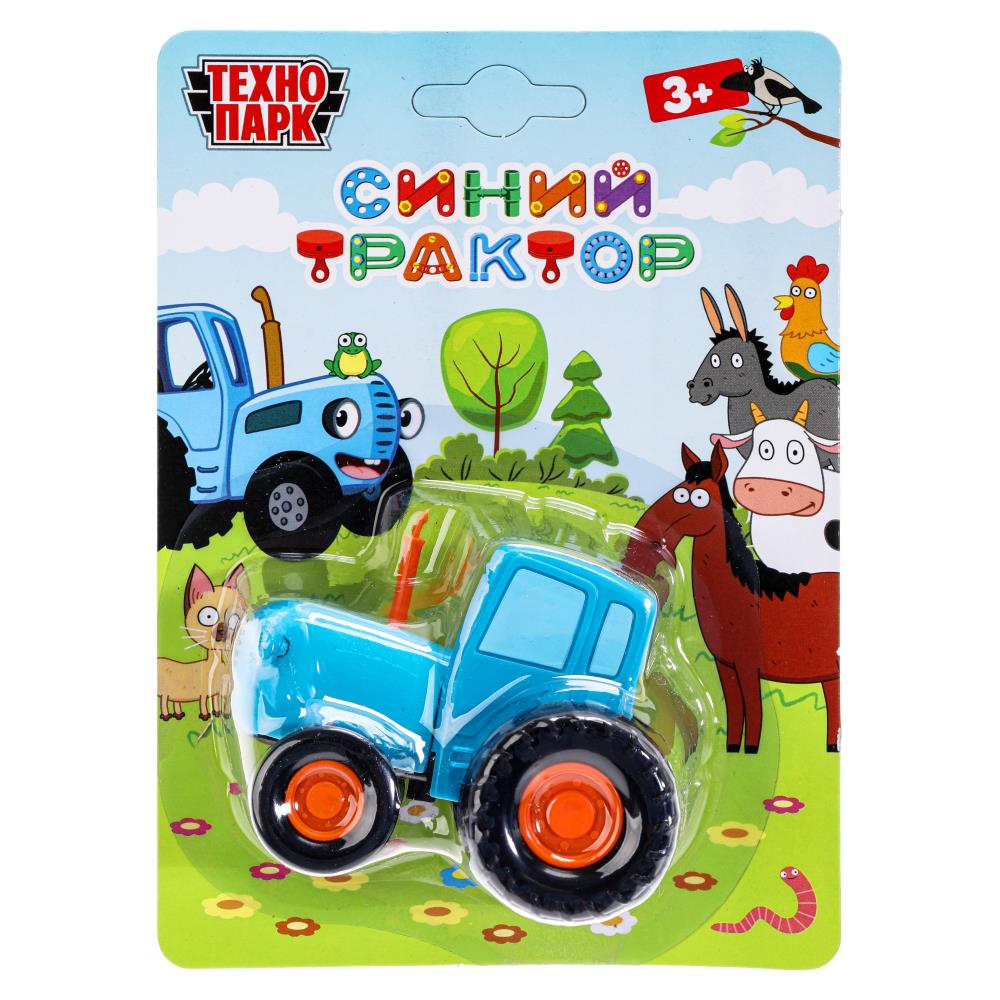 Машина металлическая "Синий Трактор", 7,5 см. синий, Технопарк BLUTRA-7-BU-WOD