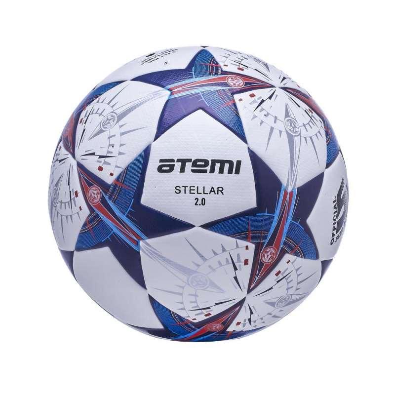 Мяч футбольный Atemi STELLAR-2.0, PU, бел/син/оранж. р.5,00-00009440 1872101