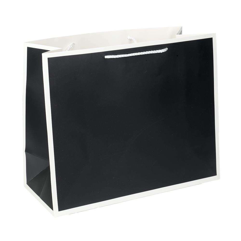 Пакет подарочный матовый L черный, 190 гр/м Чудо праздник PL-128985-B