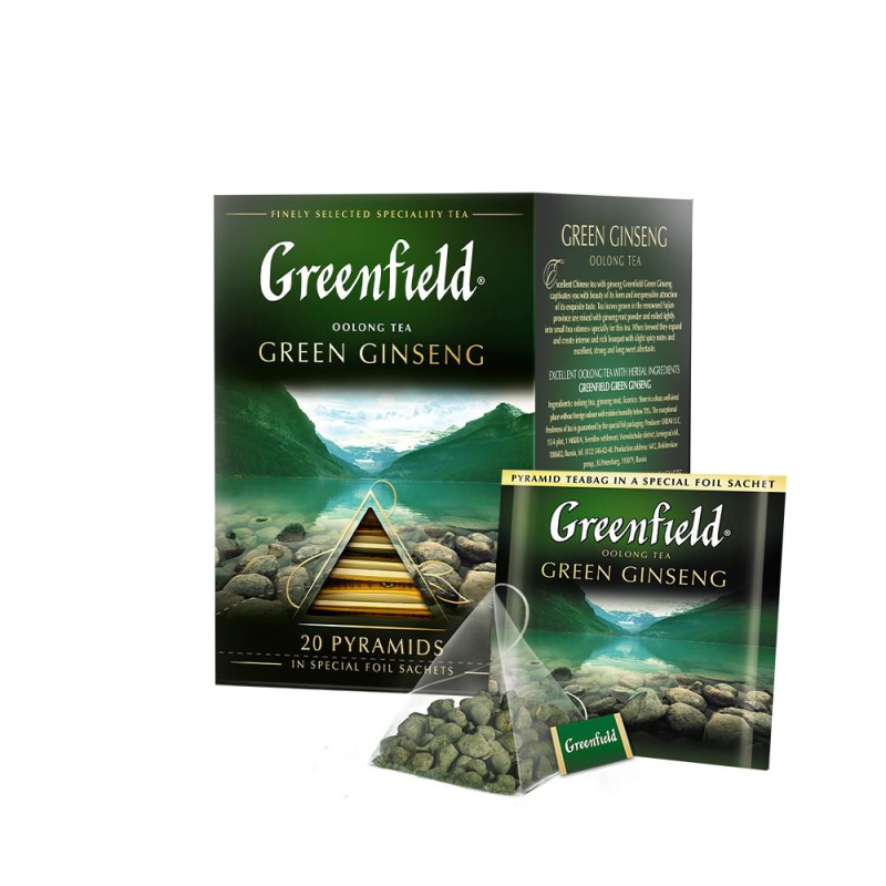 Чай Greenfield Green Ginseng зеленый фольгир. 20пак/уп 1156-08 738749