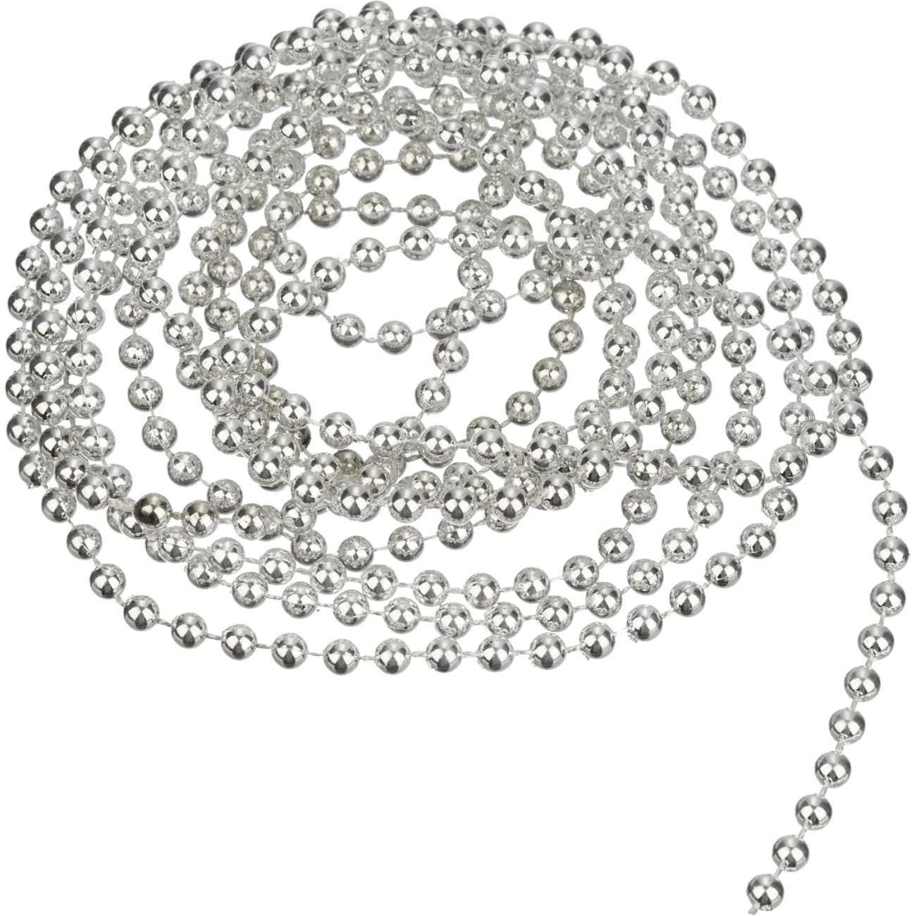 Бусы новогодние из полистирола Серебрянная / 270х0,5см арт.94067 Magic Time 2118897