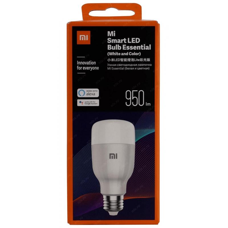 Лампа светодиод XIAOMI Mi Smart 9W E27 1700-6500К 950Лм RGBW GPX4021GL 1514286