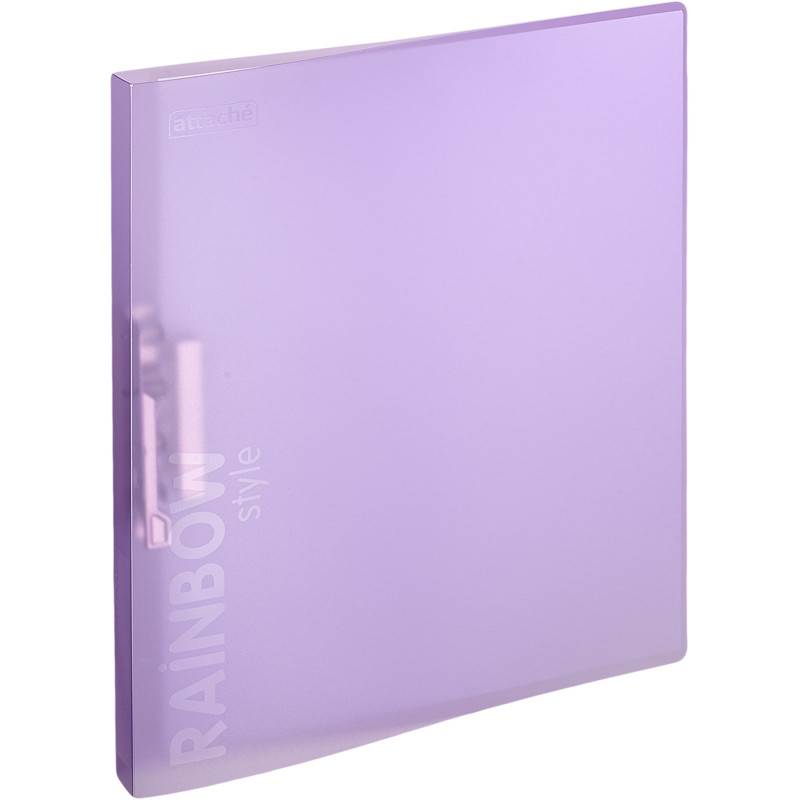 Папка с зажимом Attache Rainbow Style А4 0.45 мм фиолетовая (до 150 листов) 488258