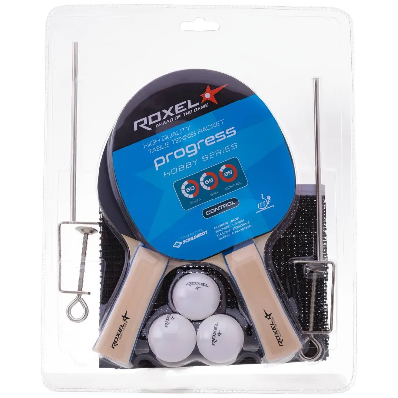 Набор н/т Roxel Hobby Progress (2 ракетки + 3 мяча + сетка)УТ-00015367 1610292