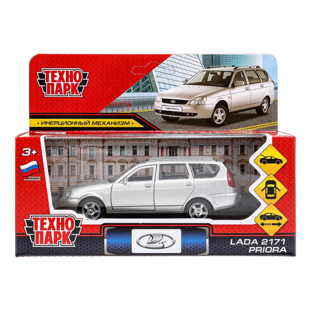 Машина металлическая Лада Приора, 12 см. серебристый Технопарк PRIORAWAG-12-SR