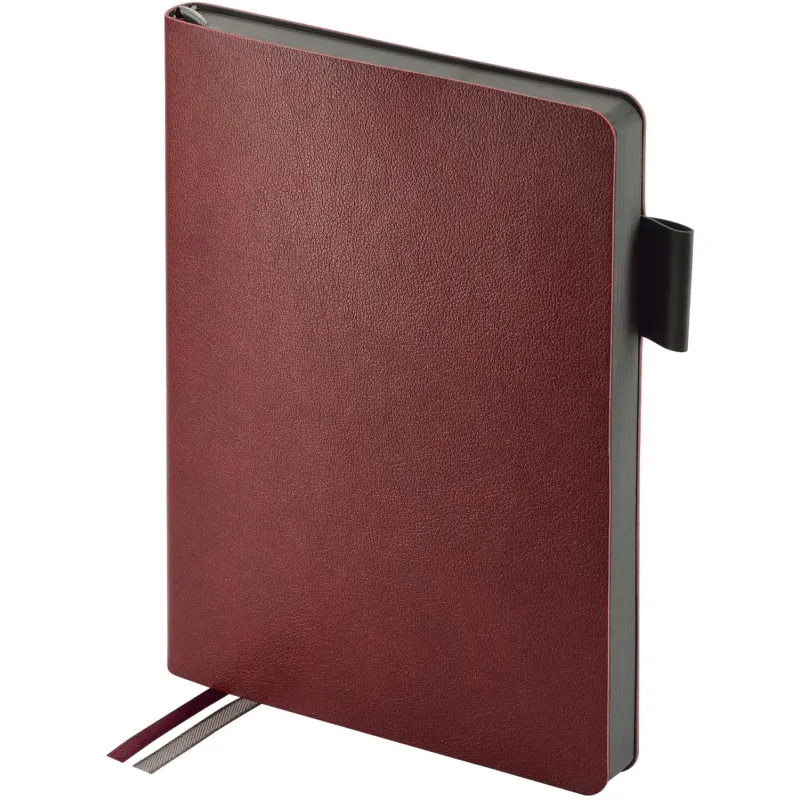Ежедневник недатированный А5 Boston (бордовый) серый обрез 3-228/03 Bruno Visconti 1872814