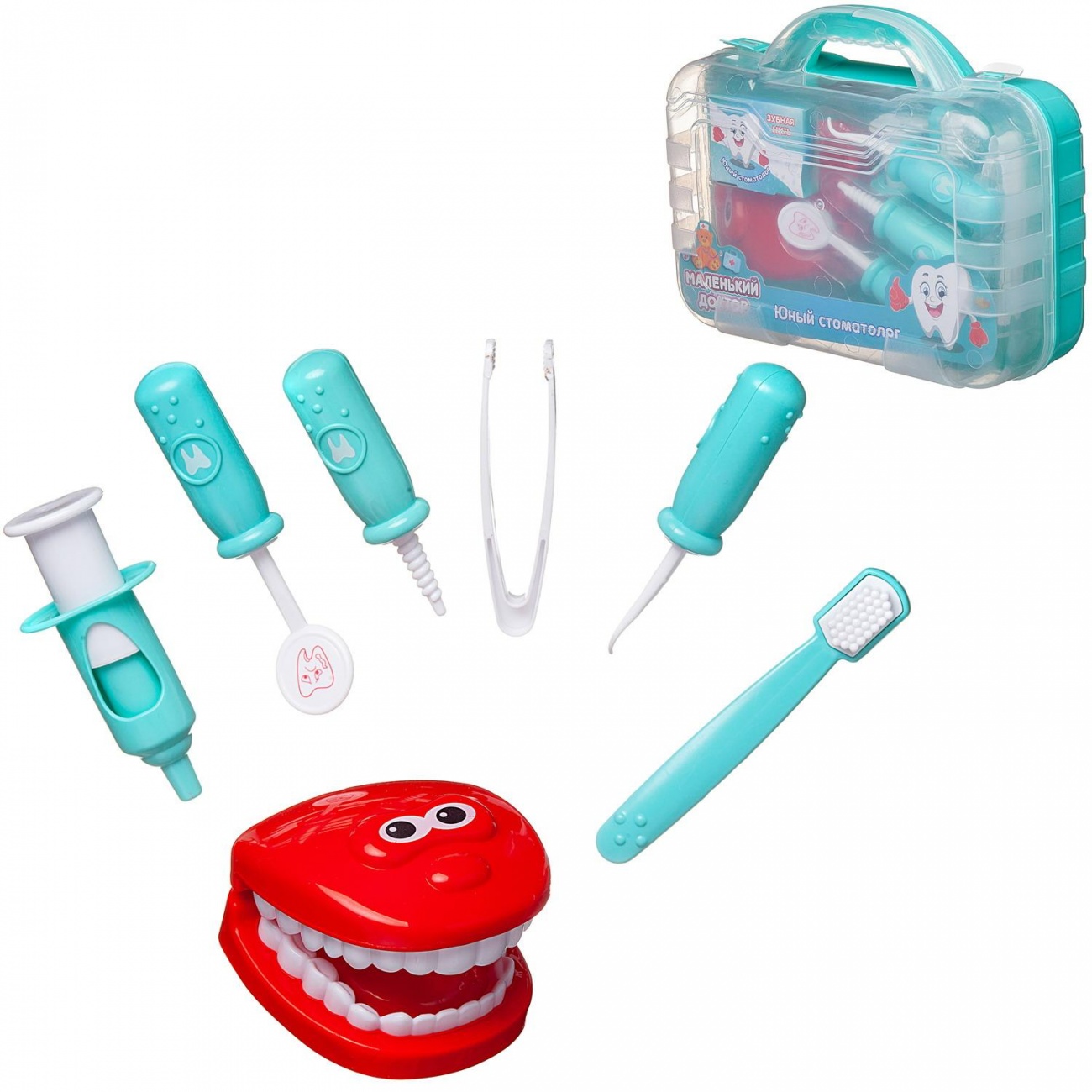 Игровой набор ABtoys Маленький доктор Юный стоматолог, в чемоданчике PT-01498