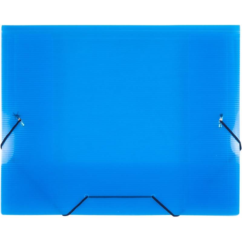 Папка на резинках Attache А5 15 мм пластиковая до 100 л синяя (толщина обложки 0.6 мм) 47732