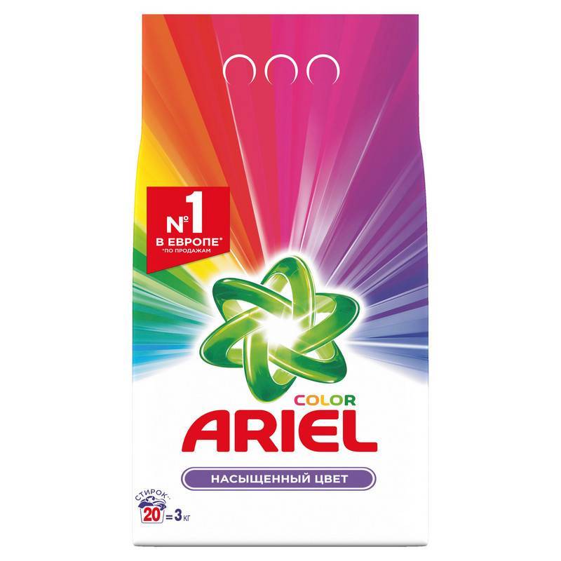 Порошок стиральный Ariel Аква Пудра Color автомат 3кг д/цветного белья 554127
