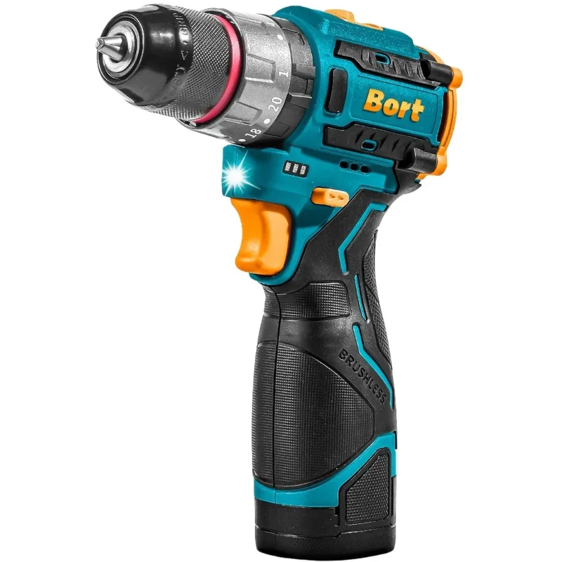 Дрель-шуруповерт аккумуляторная ударная Bort BAB-16U (2x2А.ч) 2128378 93414882