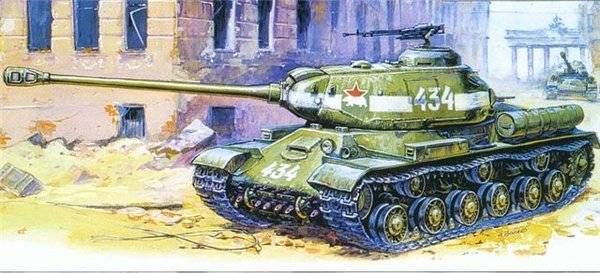 Советский танк "Ис-2" модель для сборки Звезда 3524П