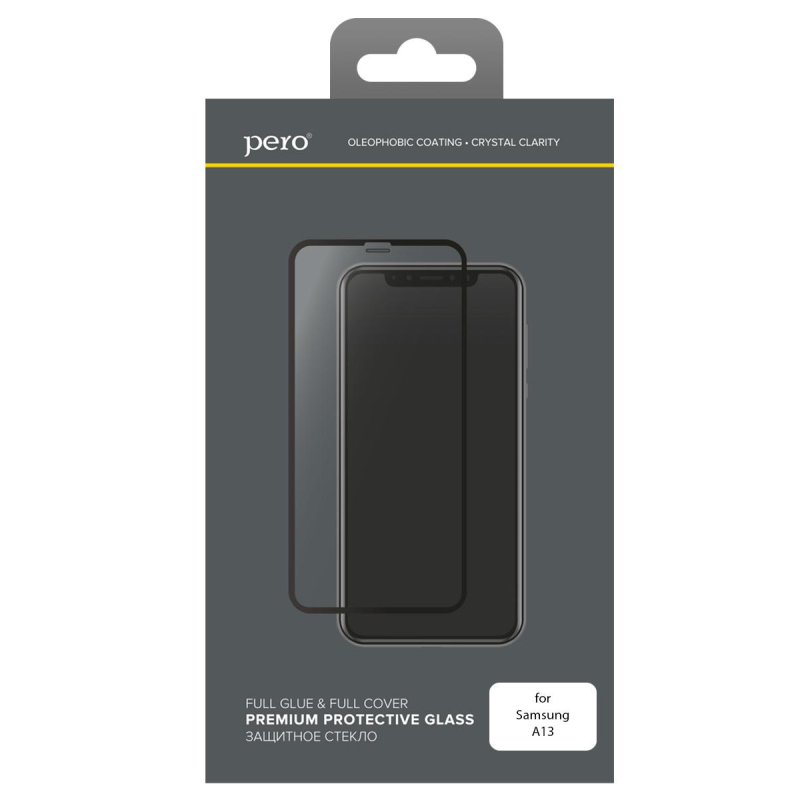 Защитное стекло PERO Full Glue для Samsung A13, черный Pero  1664083 9880010330646