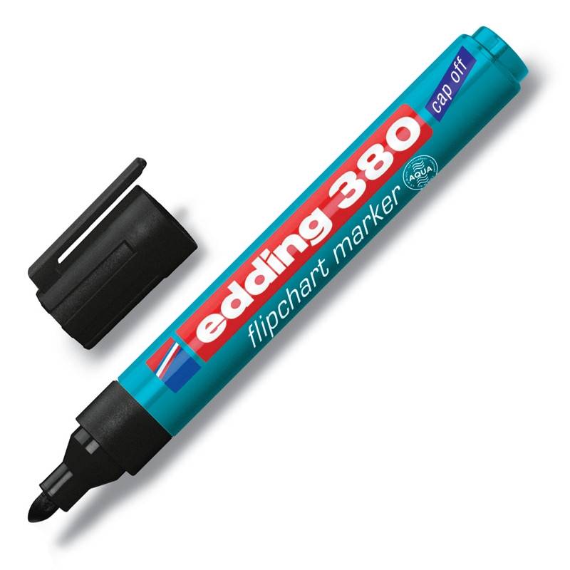 Маркер для бумаги для флипчартов Edding E-380/1 черный (толщина линии 2.2 мм) 43840