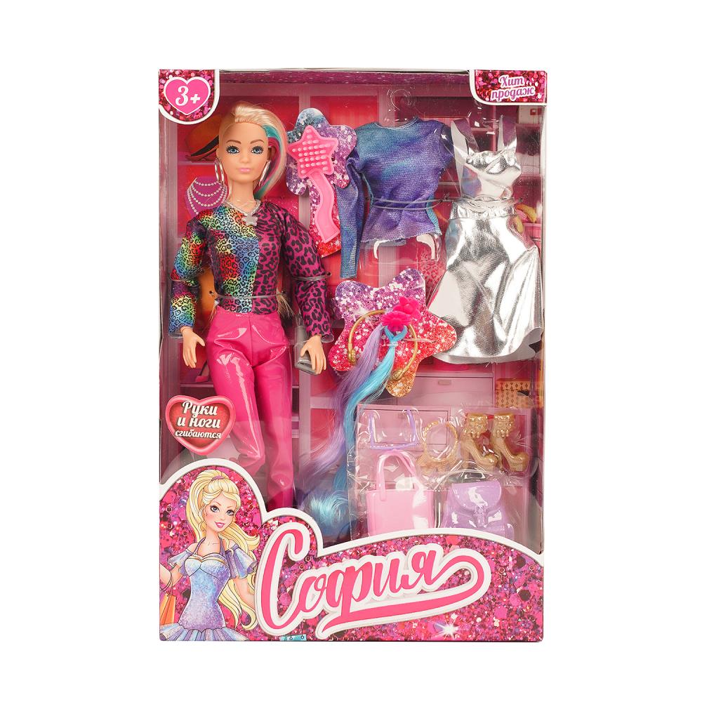 Кукла 29 см. "София" руки и ноги сгибаются, 2 комплекта одежды, аксесс. Карапуз 66001-DRESS14-S-BB (24)