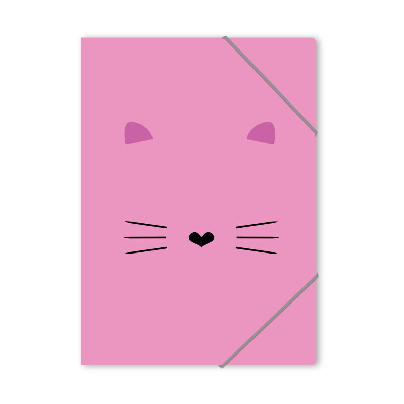 Папка на резинках А4 №1School Kitty розовая №1 School 1408789