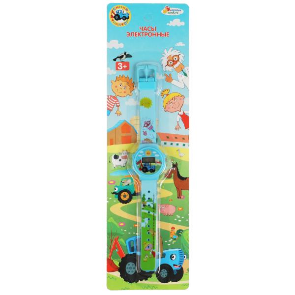 Часы детские Синий Трактор, показывают время и дату, Играем Вместе B1671913-R5 (480)